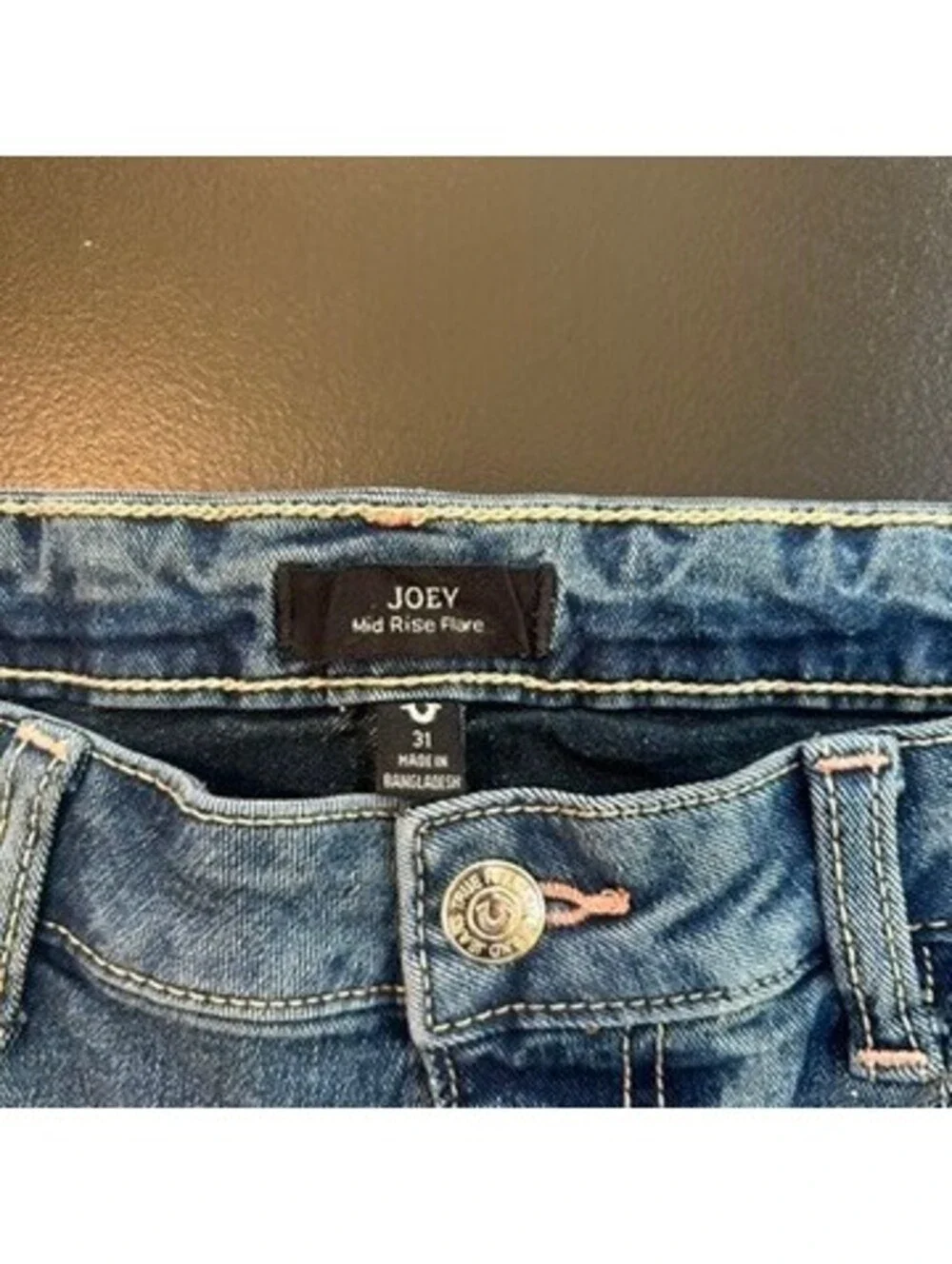 Vintage y2k baggy True Religion Joey mid rise flare jeans light wash
